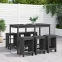 Set de mesa y taburetes altos jardín 7 piezas madera pino gris de , Conjuntos de jardín - Ref: Foro24-3157753, Precio: 484,65...