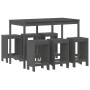 Set de mesa y taburetes altos jardín 7 piezas madera pino gris de , Conjuntos de jardín - Ref: Foro24-3157753, Precio: 491,53...