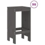 Set de mesa y taburetes altos jardín 7 piezas madera pino gris de , Conjuntos de jardín - Ref: Foro24-3157753, Precio: 484,65...