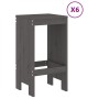 Set de mesa y taburetes altos jardín 7 piezas madera pino gris de , Conjuntos de jardín - Ref: Foro24-3157753, Precio: 491,53...
