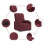 Sillón eléctrico reclinable elevable de tela rojo tinto en Sillones | Comprar online en Foru.es