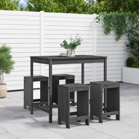 Set de mesa y taburetes altos jardín 5 piezas madera pino gris de , Conjuntos de jardín - Ref: Foro24-3157747, Precio: 339,13...
