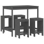 Set de mesa y taburetes altos jardín 5 piezas madera pino gris de , Conjuntos de jardín - Ref: Foro24-3157747, Precio: 339,13...