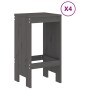Set de mesa y taburetes altos jardín 5 piezas madera pino gris de , Conjuntos de jardín - Ref: Foro24-3157747, Precio: 339,13...