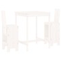 Set de mesa y taburetes altos jardín 3 pzas madera pino blanco de , Conjuntos de jardín - Ref: Foro24-3157764, Precio: 242,47...