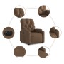 Sillón eléctrico reclinable elevable de tela marrón en Sillones | Comprar online en Foru.es