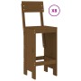 Mesa y taburetes altos de jardín 9 pzas madera pino marrón miel de , Conjuntos de jardín - Ref: Foro24-3157820, Precio: 705,7...