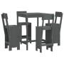 Set de mesa y taburetes altos jardín 5 piezas madera pino gris de , Conjuntos de jardín - Ref: Foro24-3157801, Precio: 357,26...