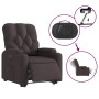 Sillón eléctrico reclinable elevable de tela marrón oscuro en Sillones | Comprar online en Foru.es