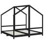 Estructura de cama para niños madera de pino negro 80x160 cm de , Cunas y camas para niños - Ref: Foro24-3200597, Precio: 242...