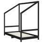 Estructura de cama para niños madera de pino negro 80x160 cm de , Cunas y camas para niños - Ref: Foro24-3200597, Precio: 242...
