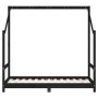 Estructura de cama para niños madera de pino negro 80x160 cm de , Cunas y camas para niños - Ref: Foro24-3200597, Precio: 242...