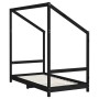 Estructura de cama para niños madera de pino negro 80x160 cm de , Cunas y camas para niños - Ref: Foro24-3200597, Precio: 242...