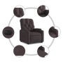 Sillón eléctrico reclinable elevable de tela marrón oscuro en Sillones | Comprar online en Foru.es