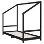 Estructura de cama para niños madera pino negro 2x(80x200) cm de , Cunas y camas para niños - Ref: Foro24-3200588, Precio: 27...
