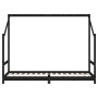 Estructura de cama para niños madera pino negro 2x(80x200) cm de , Cunas y camas para niños - Ref: Foro24-3200588, Precio: 27...
