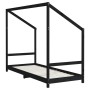 Estructura de cama para niños madera pino negro 2x(80x200) cm de , Cunas y camas para niños - Ref: Foro24-3200588, Precio: 27...