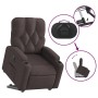 Sillón eléctrico reclinable elevable de tela marrón oscuro en Sillones | Comprar online en Foru.es