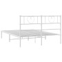 Estructura de cama con cabecero metal blanca 160x200 cm de , Camas y somieres - Ref: Foro24-355515, Precio: 103,18 €, Descuen...