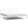 Estructura de cama de metal con cabecero blanco 183x213 cm de , Camas y somieres - Ref: Foro24-355517, Precio: 107,48 €, Desc...