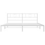 Estructura de cama de metal con cabecero blanco 183x213 cm de , Camas y somieres - Ref: Foro24-355517, Precio: 107,48 €, Desc...