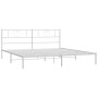 Estructura de cama de metal con cabecero blanco 183x213 cm de , Camas y somieres - Ref: Foro24-355517, Precio: 107,48 €, Desc...