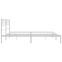Estructura de cama de metal con cabecero blanco 183x213 cm de , Camas y somieres - Ref: Foro24-355517, Precio: 107,48 €, Desc...