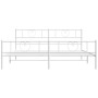 Estructura cama metal con cabecero y pie cama blanco 193x203 cm de , Camas y somieres - Ref: Foro24-355536, Precio: 131,82 €,...