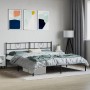 Estructura de cama con cabecero metal negro 180x200 cm de , Camas y somieres - Ref: Foro24-355467, Precio: 109,06 €, Descuent...