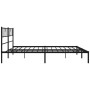Estructura de cama con cabecero metal negro 180x200 cm de , Camas y somieres - Ref: Foro24-355467, Precio: 109,06 €, Descuent...