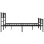 Bed frame with headboard and footboard black metal 120x190 cm by , Beds and slatted bases - Ref: Foro24-355478, Price: 98,19 ...