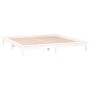 Estructura de cama con LED madera maciza blanca 160x200 cm de , Camas y somieres - Ref: Foro24-820617, Precio: 126,38 €, Desc...