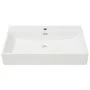 Lavabo con orificio para grifo cerámica 76x42,5x14,5 cm blanco de vidaXL, Lavabos - Ref: Foro24-142348, Precio: 159,45 €, Des...