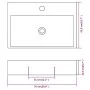 Lavabo con orificio para grifo cerámica 76x42,5x14,5 cm blanco de vidaXL, Lavabos - Ref: Foro24-142348, Precio: 159,45 €, Des...