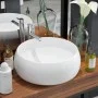 Round ceramic sink 40x15 cm white by vidaXL, Sinks - Ref: Foro24-142340, Price: 57,70 €, Discount: %