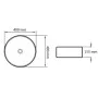 Lavabo redondo de cerámica 40x15 cm blanco de vidaXL, Lavabos - Ref: Foro24-142340, Precio: 57,70 €, Descuento: %