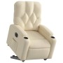 Sillón eléctrico reclinable elevable de tela color crema en Sillones | Comprar online en Foru.es