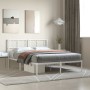 Estructura de cama con cabecero metal blanca 140x200 cm de , Camas y somieres - Ref: Foro24-372229, Precio: 91,71 €, Descuent...