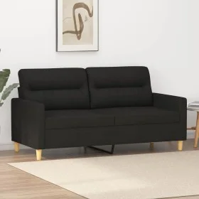 Sofá de 2 plazas de tela negro 140 cm de , Sofás - Ref: Foro24-359239, Precio: 216,06 €, Descuento: %