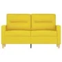 Sofá de 2 plazas de tela amarillo claro 120 cm de , Sofás - Ref: Foro24-359232, Precio: 184,46 €, Descuento: %