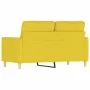 Sofá de 2 plazas de tela amarillo claro 120 cm de , Sofás - Ref: Foro24-359232, Precio: 184,46 €, Descuento: %