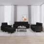 Sofa set with cushions 4 pieces black fabric by , Sofas - Ref: Foro24-3201548, Price: 627,68 €, Discount: %