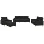 Juego de sofás con cojines 4 piezas tela negro de , Sofás - Ref: Foro24-3201548, Precio: 627,68 €, Descuento: %