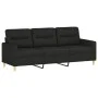 Juego de sofás con cojines 4 piezas tela negro de , Sofás - Ref: Foro24-3201548, Precio: 627,68 €, Descuento: %
