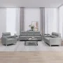 Sofa set with cushions 3 pieces light gray fabric by , Sofas - Ref: Foro24-3201536, Price: 583,72 €, Discount: %
