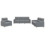 Juego de sofás con cojines 3 piezas tela gris claro de , Sofás - Ref: Foro24-3201536, Precio: 592,66 €, Descuento: %