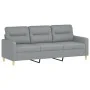 Sofagarnitur mit Kissen 3-teilig aus hellgrauem Stoff von , Sofas - Ref: Foro24-3201536, Preis: 583,72 €, Rabatt: %