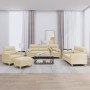 Juego de sofás con cojines 4 piezas tela crema de , Sofás - Ref: Foro24-3201562, Precio: 704,89 €, Descuento: %