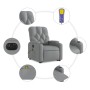 Sillón de masaje eléctrico reclinable elevable tela gris claro en Sillones | Comprar online en Foru.es