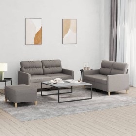 Juego de sofás con cojines 3 piezas tela gris taupe de , Sofás - Ref: Foro24-3201583, Precio: 454,54 €, Descuento: %